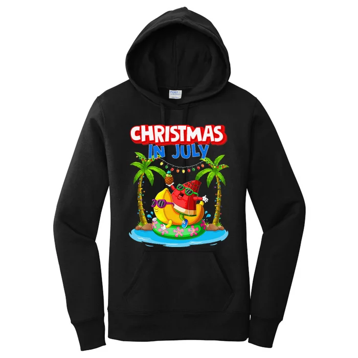 Christmas In July Watermelon Xmas Summer Women's Pullover Hoodie