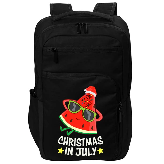 Christmas In July Watermelon Xmas Tree Summer Impact Tech Backpack