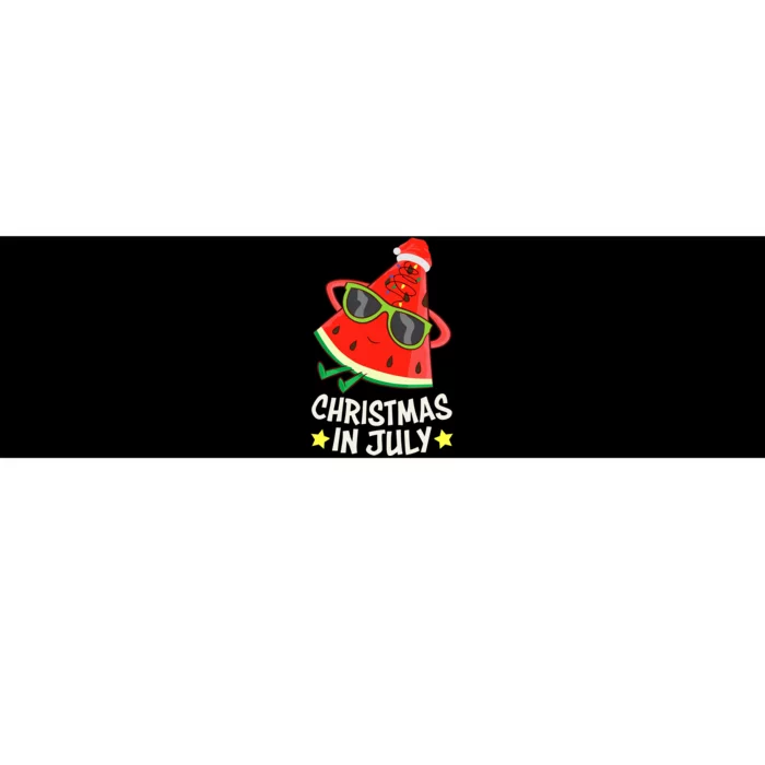 Christmas In July Watermelon Xmas Tree Summer Bumper Sticker