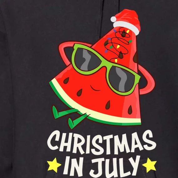 Christmas In July Watermelon Xmas Tree Summer Premium Hoodie