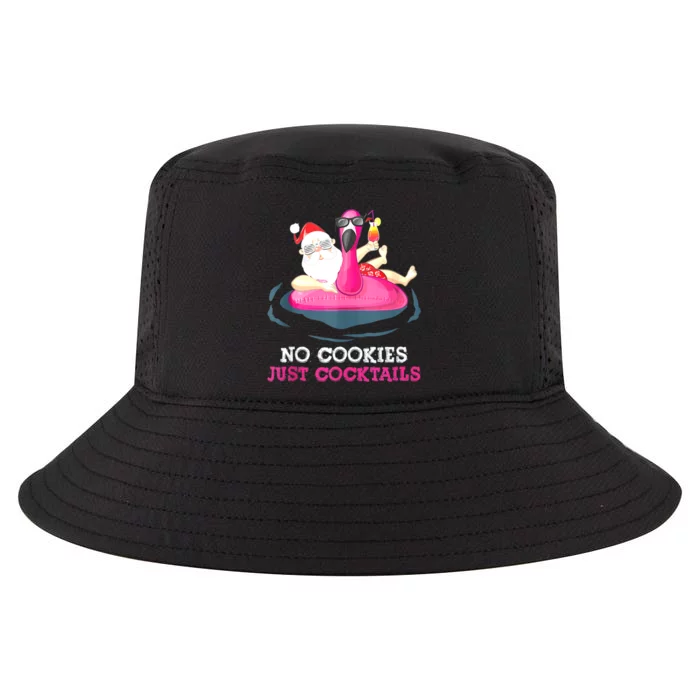 Christmas In July No Cookies Just Cocktails Summer Flamingo Cool Comfort Performance Bucket Hat