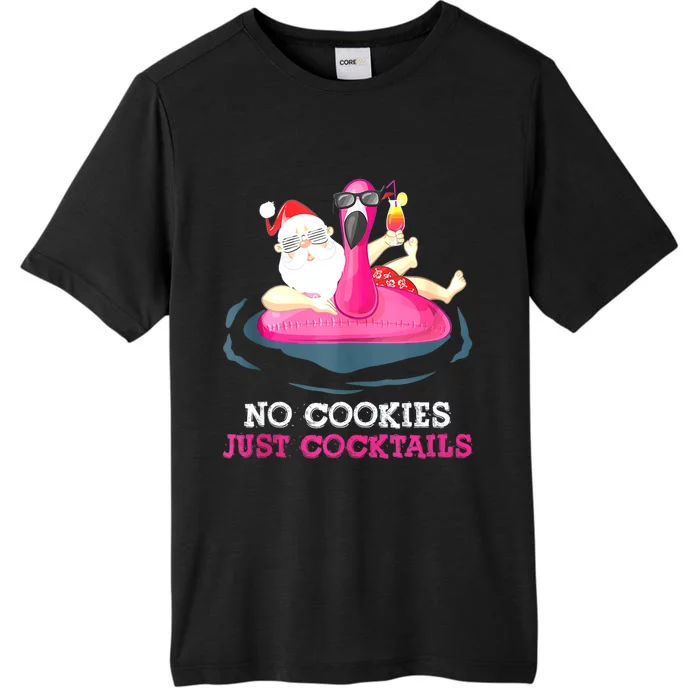 Christmas In July No Cookies Just Cocktails Summer Flamingo ChromaSoft Performance T-Shirt