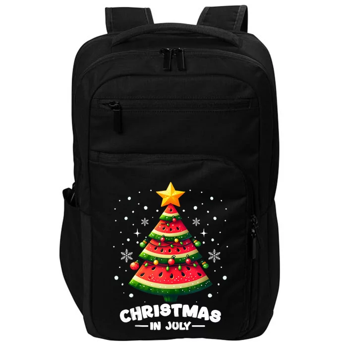 Christmas In July Watermelon Xmas Tree Summer Impact Tech Backpack