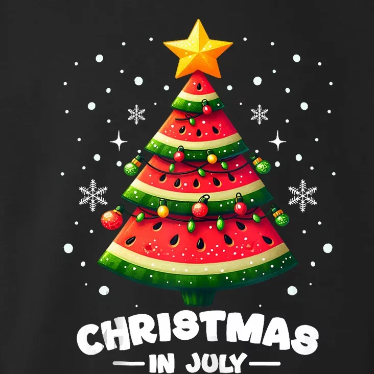 Christmas In July Watermelon Xmas Tree Summer Toddler Hoodie