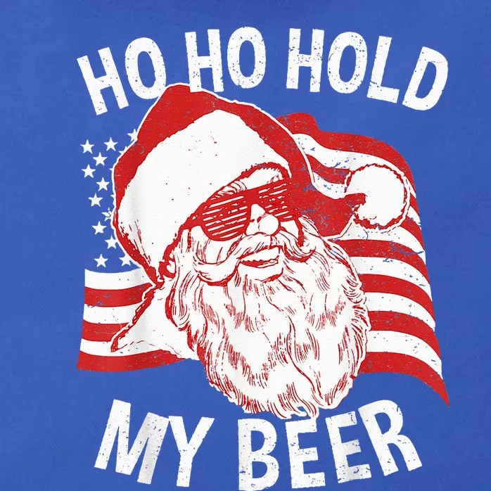 Christmas In July Santa Ho Ho Hold My Beer Drink Lover Zip Tote Bag