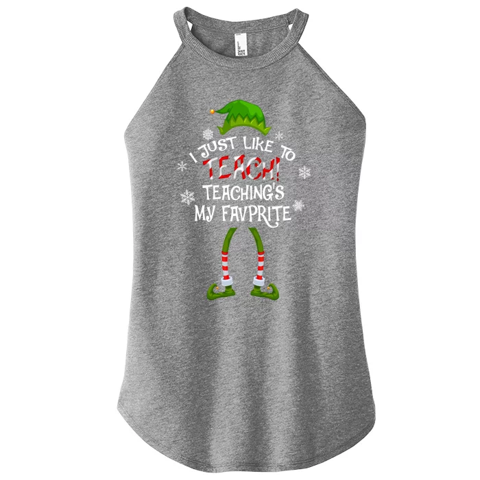 Christmas I Just Like To Teach Teachings My Favorite Cute Gift Women’s Perfect Tri Rocker Tank