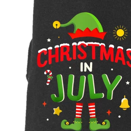 Christmas In July Funny Elf For Summer Xmas Doggie 3-End Fleece Hoodie