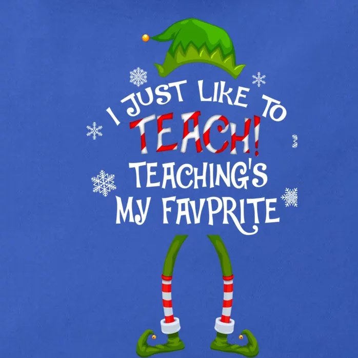 Christmas I Just Like To Teach Teachings My Favorite Gift Zip Tote Bag