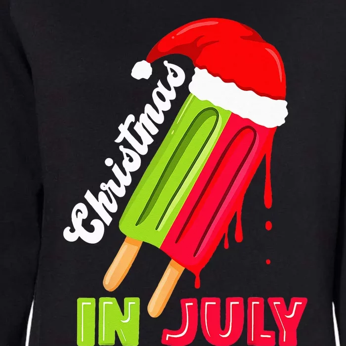 Christmas In July Watermelon Ice Pops Fun Christmas In July Womens California Wash Sweatshirt