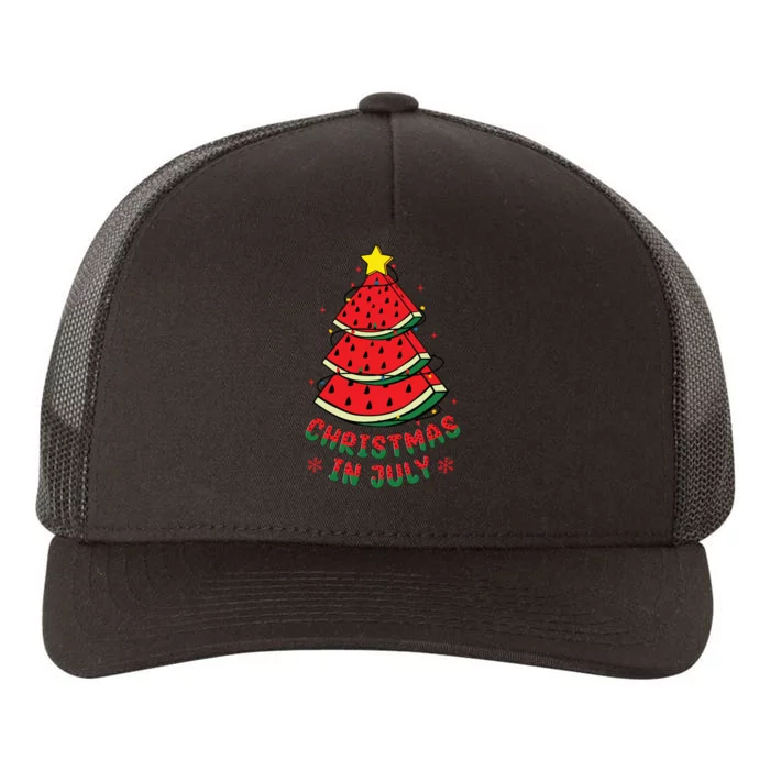 Christmas In July Watermelon Tree Summer Yupoong Adult 5-Panel Trucker Hat