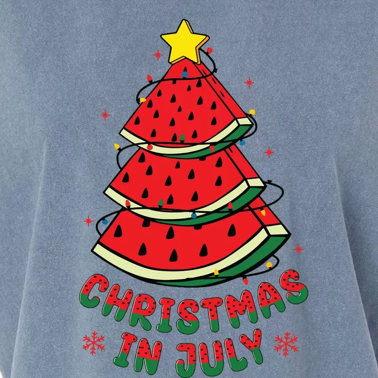 Christmas In July Watermelon Tree Summer Garment-Dyed Women's Muscle Tee