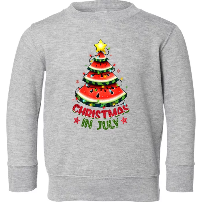 Christmas In July Shirts Women Watermelon Xmas Tree Toddler Sweatshirt