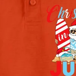 Christmas In July Santa Hawaiian Summer Surf Surfing Surfer Dry Zone Grid Performance Polo