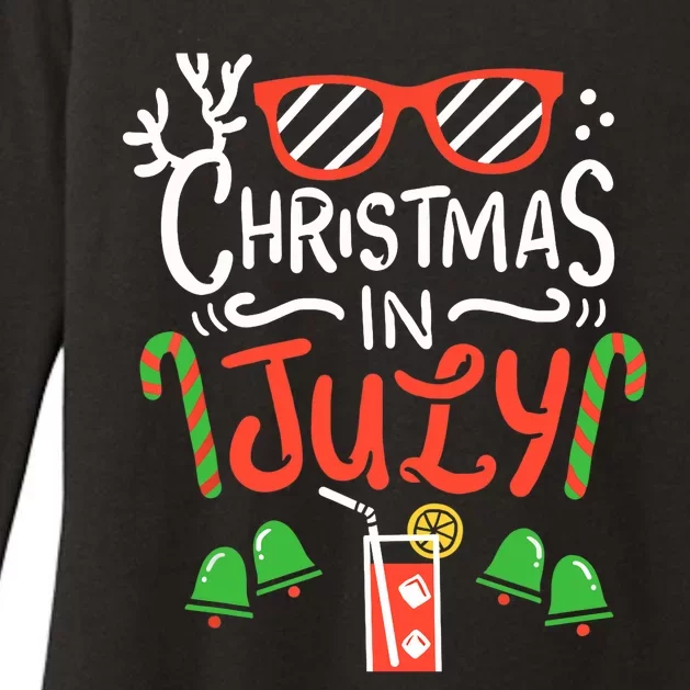 Christmas In July Summer Beach Vacation Womens CVC Long Sleeve Shirt