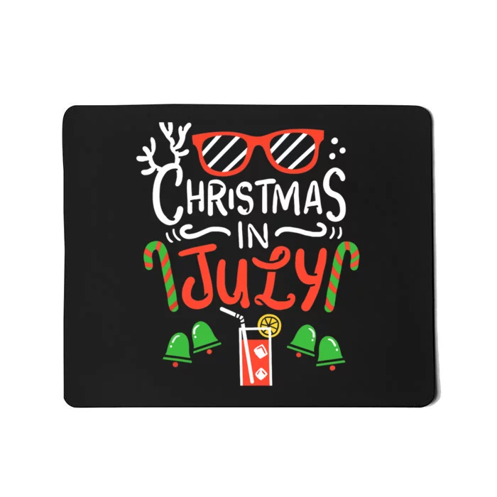 Christmas In July Summer Beach Vacation Mousepad