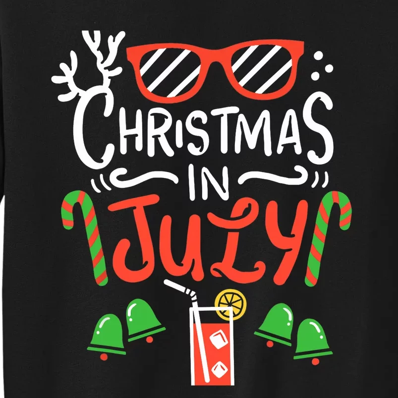 Christmas In July Summer Beach Vacation Tall Sweatshirt