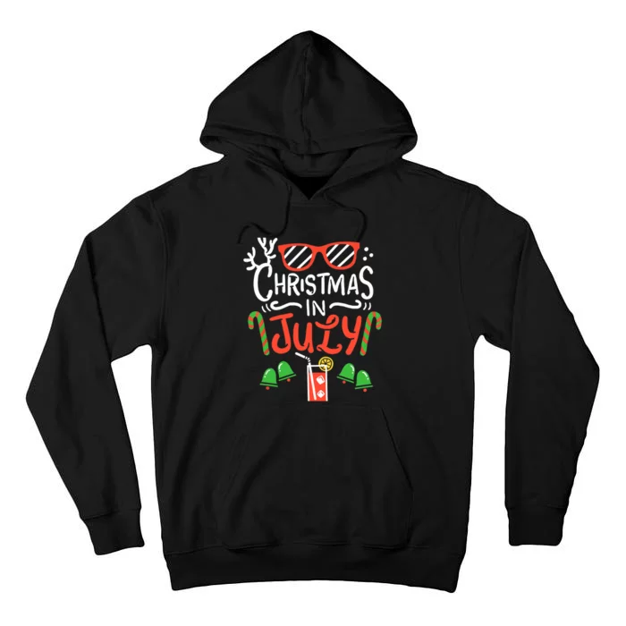 Christmas In July Summer Beach Vacation Tall Hoodie