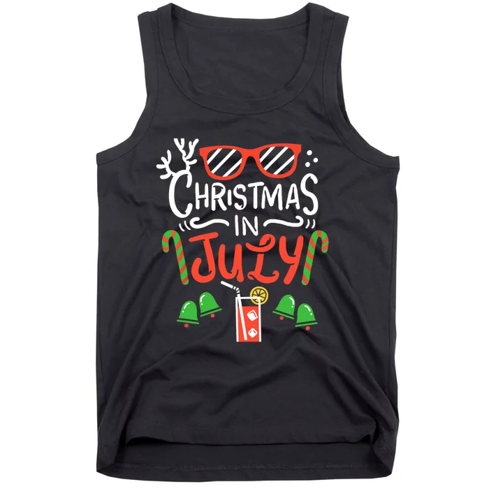 Christmas In July Summer Beach Vacation Tank Top