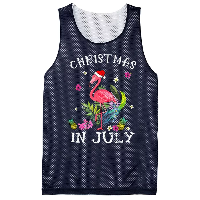 Christmas In July S For Wo Pink Flamingo Mesh Reversible Basketball Jersey Tank