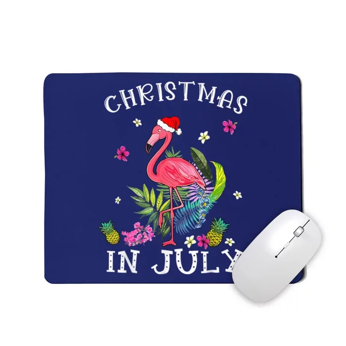 Christmas In July S For Wo Pink Flamingo Mousepad