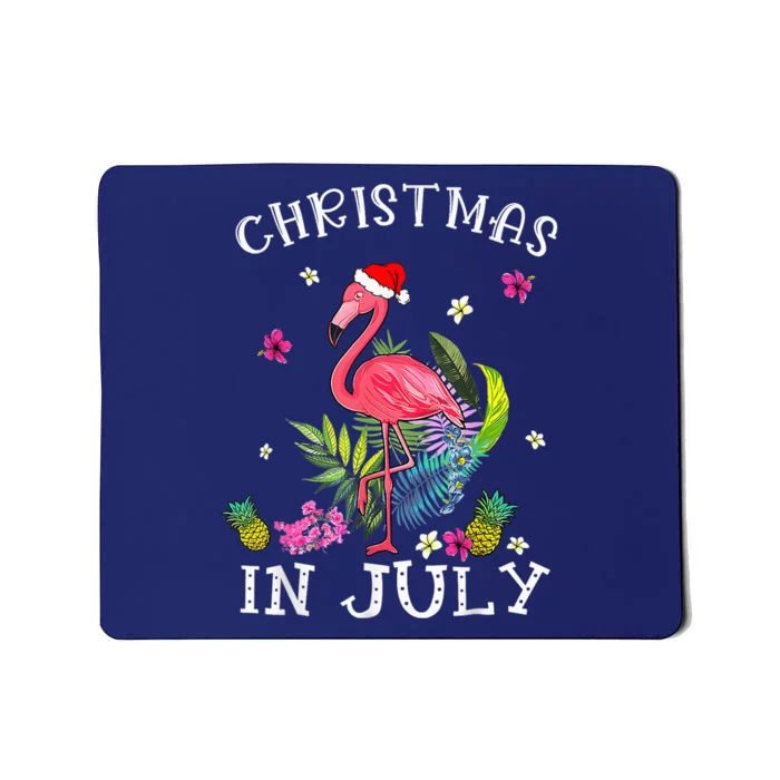 Christmas In July S For Wo Pink Flamingo Mousepad