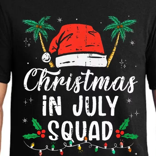 Christmas In July Squad Funny Summer Xmas Pajama Set