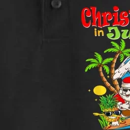 Christmas In July Santa Hawaiian Summer Surf Surfing Surfer Dry Zone Grid Performance Polo