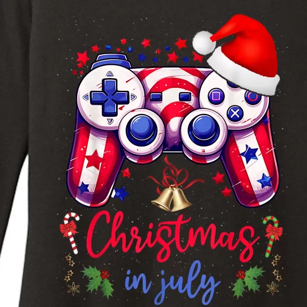 Christmas In July Funny Game Controller Lovers Men Women Womens CVC Long Sleeve Shirt