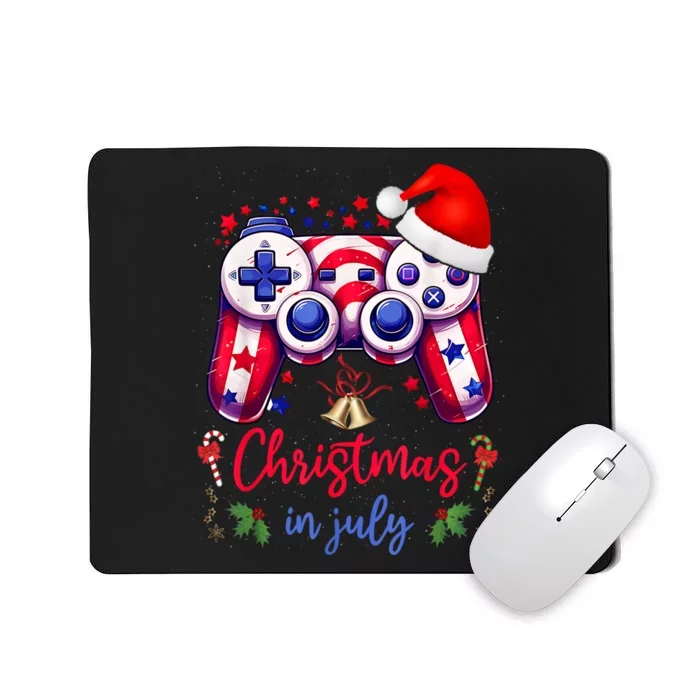 Christmas In July Funny Game Controller Lovers Men Women Mousepad