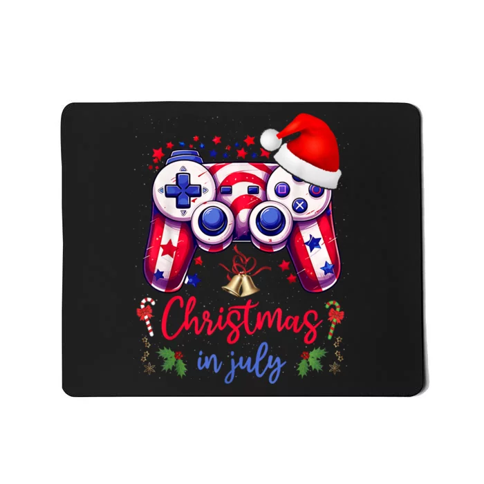 Christmas In July Funny Game Controller Lovers Men Women Mousepad