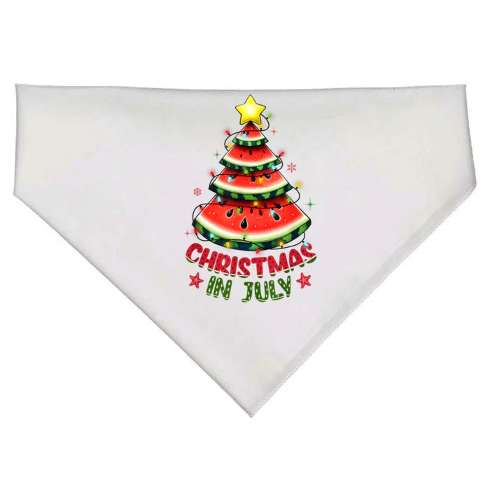 Christmas In July Watermelon Xmas Tree USA-Made Doggie Bandana