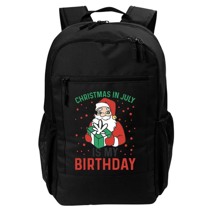 Christmas In July Is My Birthday Santa Summer Holiday Daily Commute Backpack