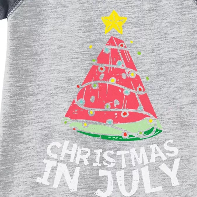 Christmas In July Watermelon Xmas Tree Summer Infant Baby Jersey Bodysuit