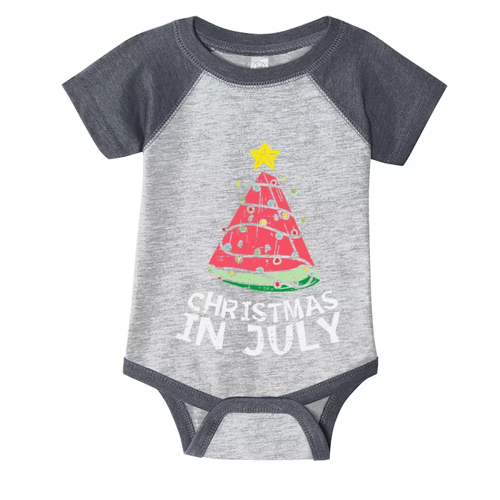 Christmas In July Watermelon Xmas Tree Summer Infant Baby Jersey Bodysuit