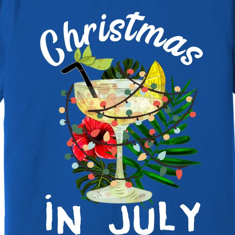 Christmas In July Party Summer Cocktail Xmas Ing Funny Gift Premium T-Shirt