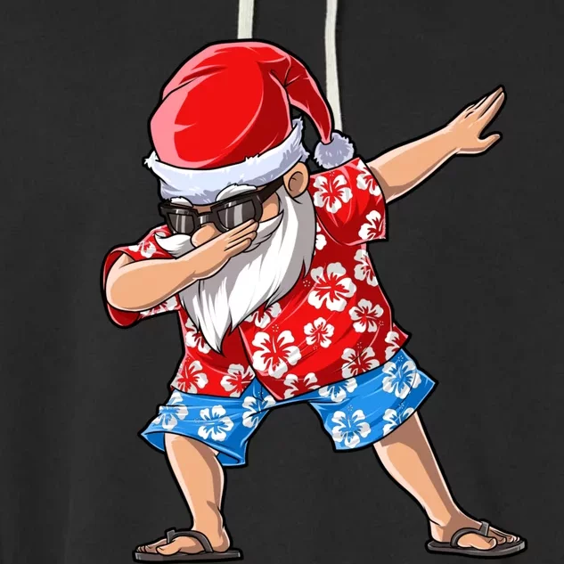 Christmas In July Dabbing Santa Hawaiian Xmas Dab Garment-Dyed Fleece Hoodie