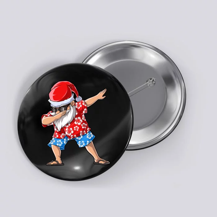 Christmas In July Dabbing Santa Hawaiian Xmas Dab Button