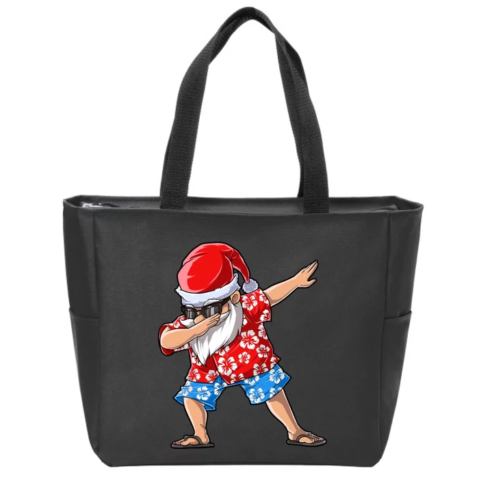 Christmas In July Dabbing Santa Hawaiian Xmas Dab Zip Tote Bag