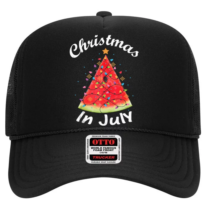 Christmas In July Melon Xmas Tree Summer Tank Top High Crown Mesh Trucker Hat