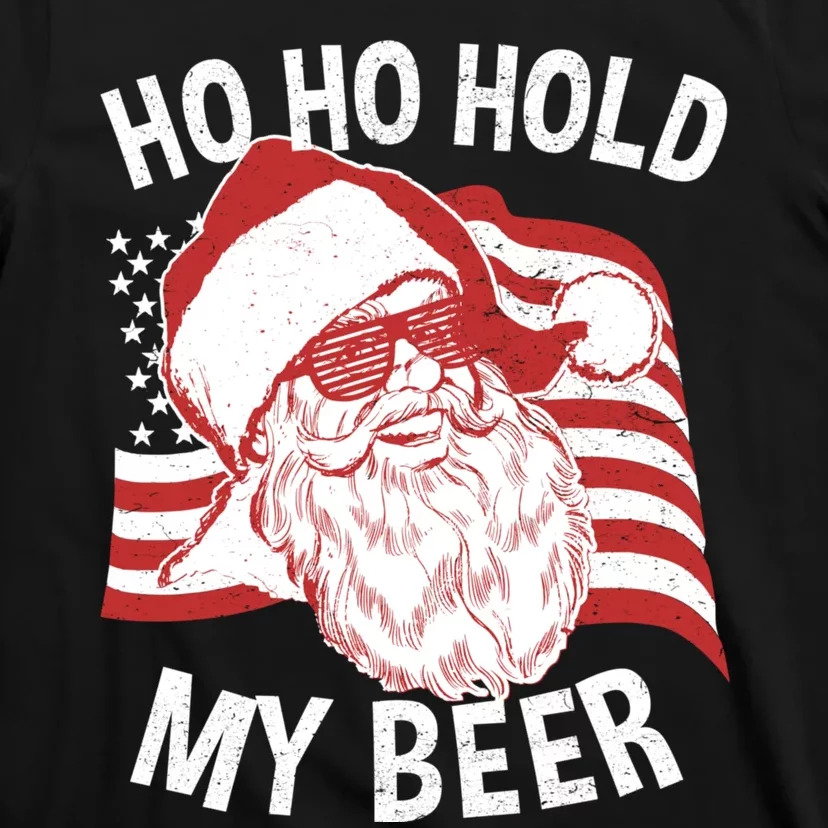 Christmas In July Funny | Santa Ho Ho Hold My Beer T-Shirt