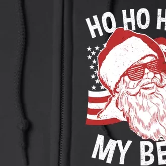 Christmas In July Funny | Santa Ho Ho Hold My Beer Full Zip Hoodie