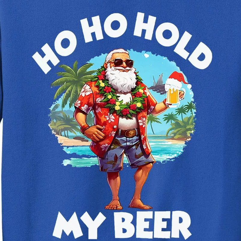 Christmas In July Summer Santa Sunglasses Tall Sweatshirt