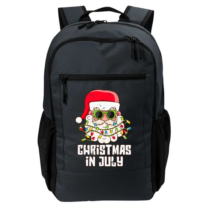 christmas in july santa hat sunglasses beach summer Daily Commute Backpack