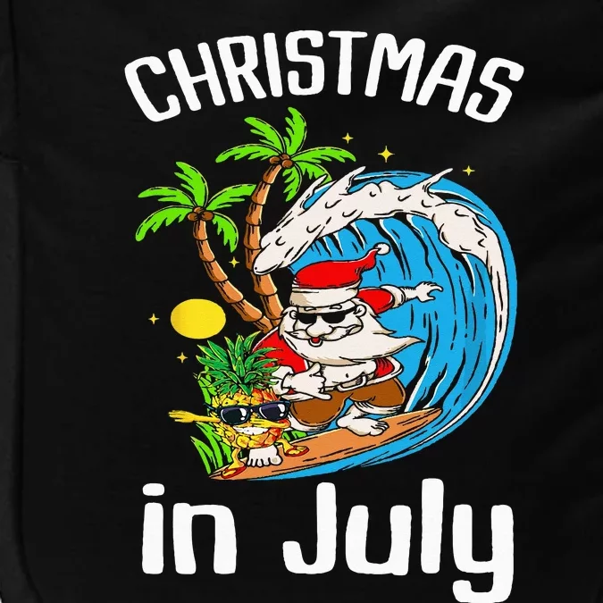 Christmas In July Santa Hawaiian Summer Surf Surfing Surfer Impact Tech Backpack