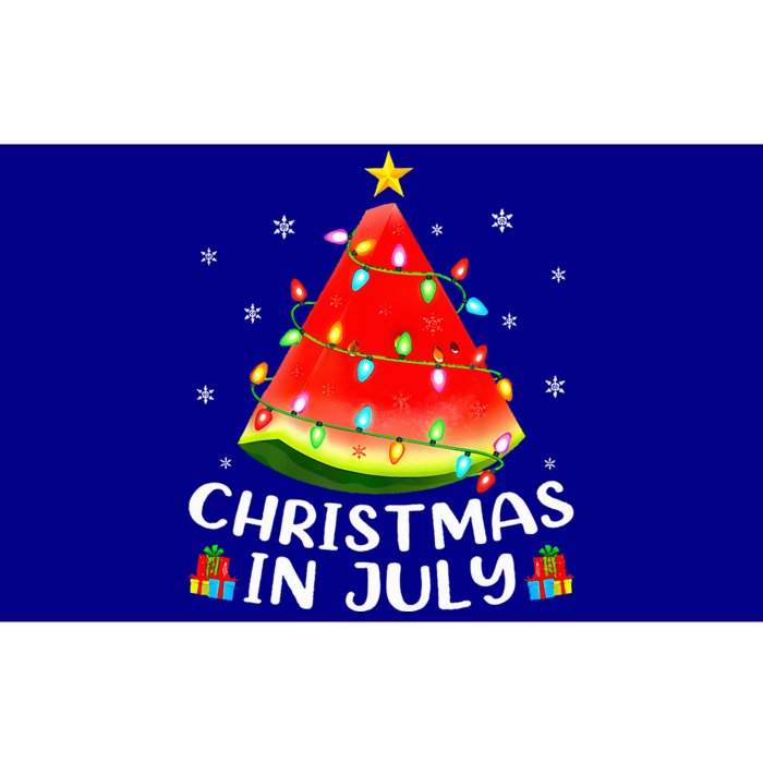 Christmas In July Watermelon Christmas Tree Summer Vacation Bumper Sticker