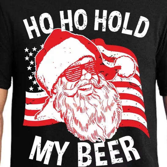 Christmas In July Santa Ho Ho Hold My Beer Pajama Set