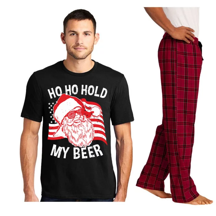 Christmas In July Santa Ho Ho Hold My Beer Pajama Set