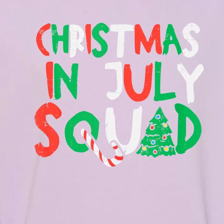 Christmas In July Squad Funny Summer Xmas Men Women Garment-Dyed Sweatshirt