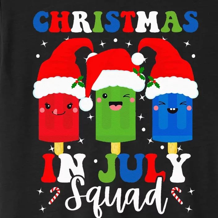 Christmas In July Squad Santa Hats Popsicles Xmas Vibes ChromaSoft Performance T-Shirt