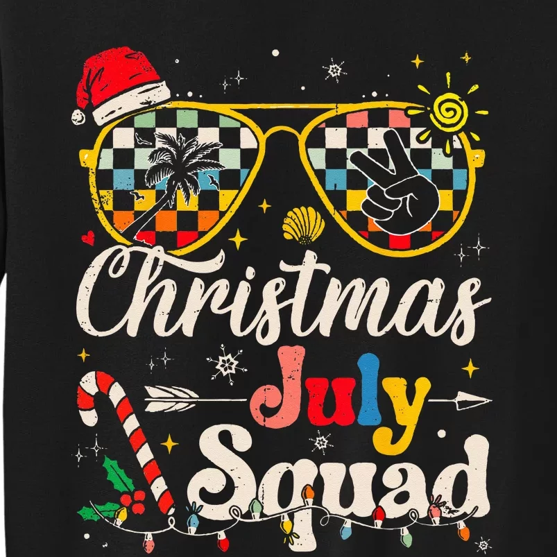 Christmas In July Squad Sunglasses Summer Beach Funny Xmas Sweatshirt